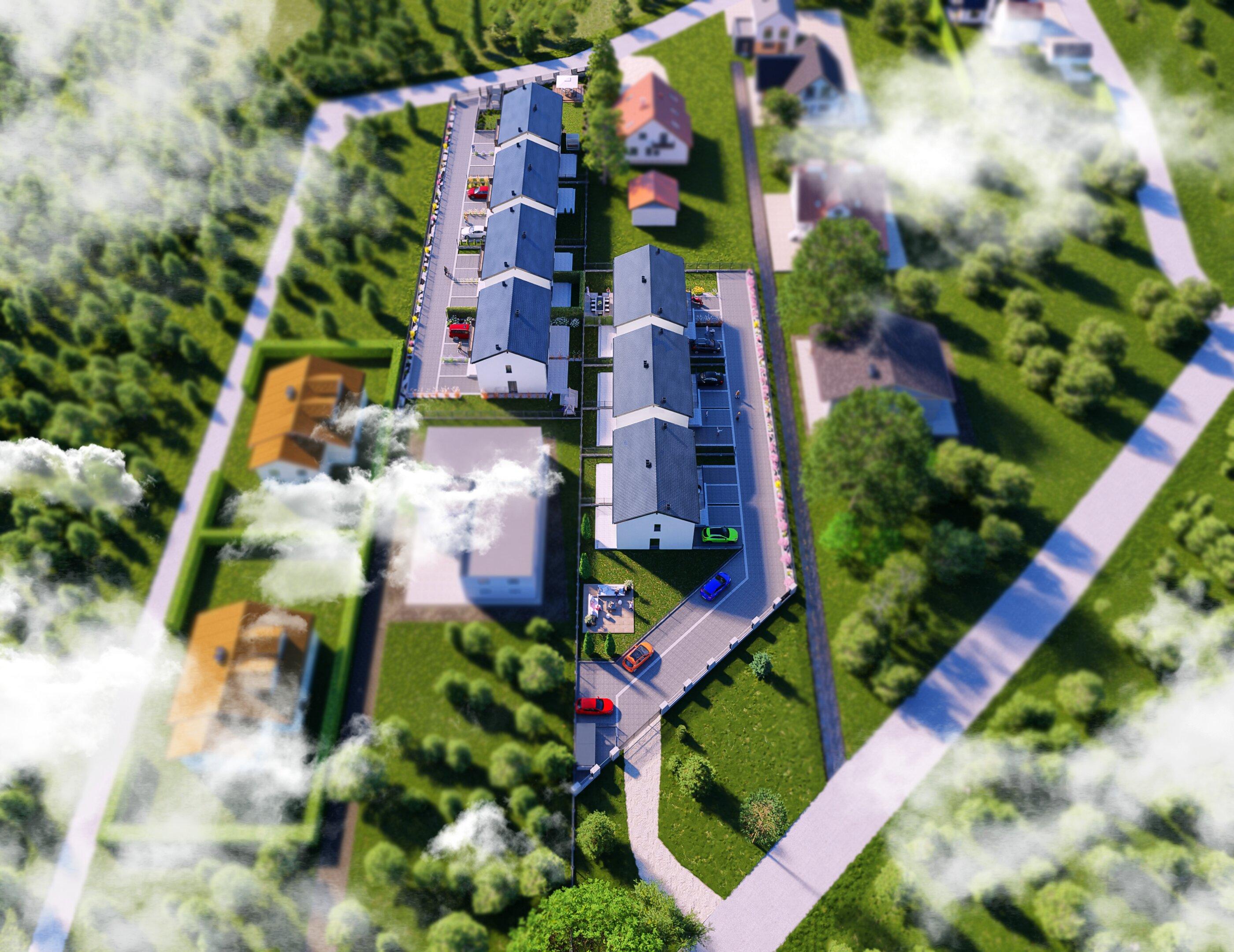 Wizualizacja osiedla z lotu ptaka - interaktywny podgląd